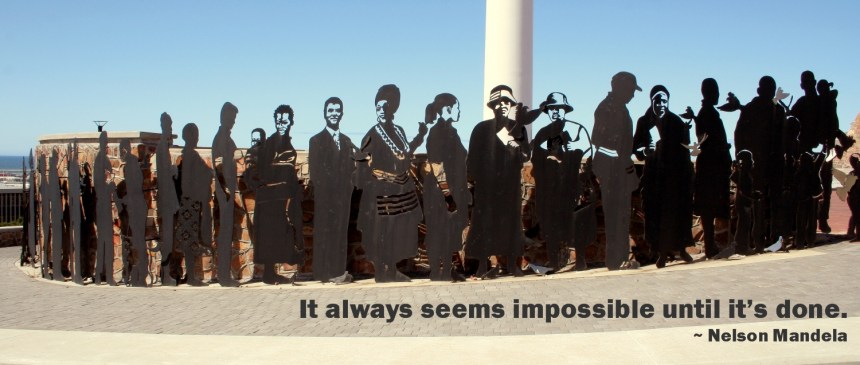 Voting sculpture with quote