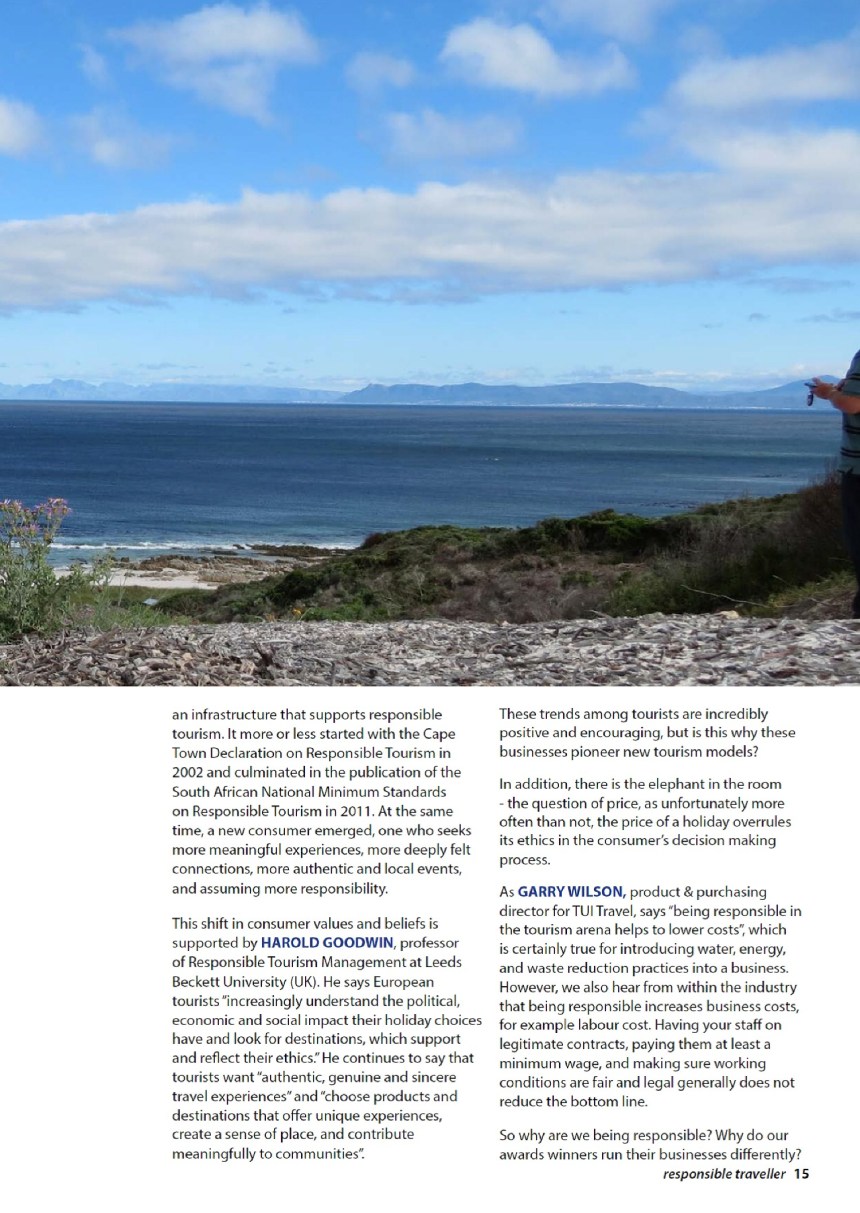 Reflections on the African Responsible Tourism Awards 2015