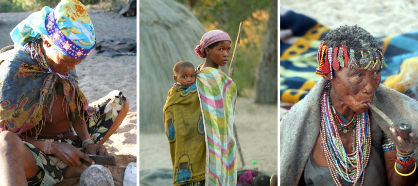 Nhoma Safari Camp Woman with child smoking pipe