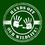 Hands off new on green small